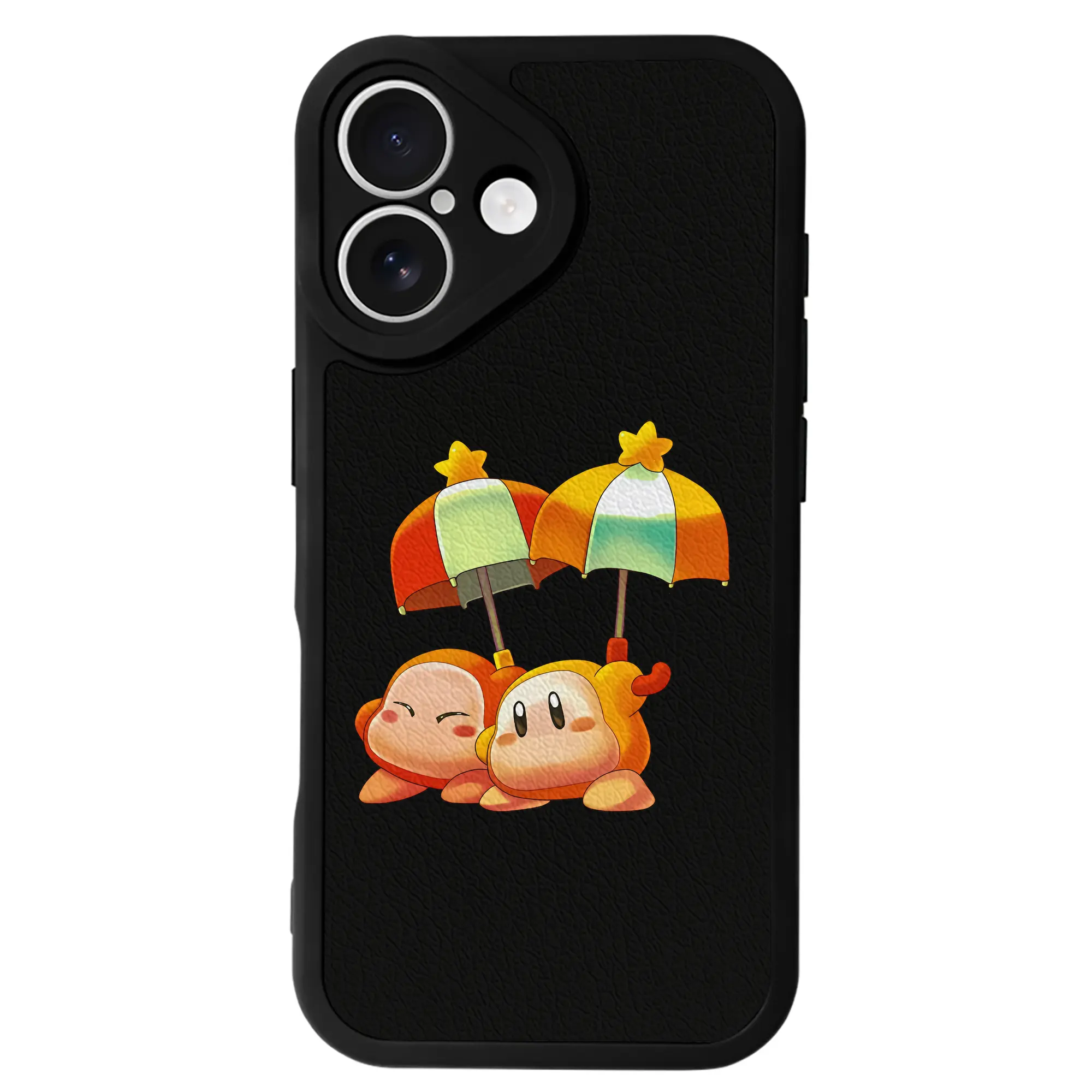 星のカービィ グッズ ワドルディ - IPhone 16シリーズ対応 ・ シリコンスマホケース ・ レザー調 ・ 高精度フィット ・ 耐衝撃 ・ ワイヤレス充電対応 ・ 精密カット